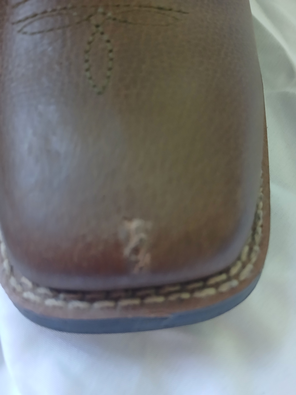 Ariat Tombstone Western Cowboy Boots Brown Leather Youth Sz 3.5 - Picture 2 of 10